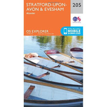 OS Explorer Map (205) Stratford-upon-Avon and Evesham