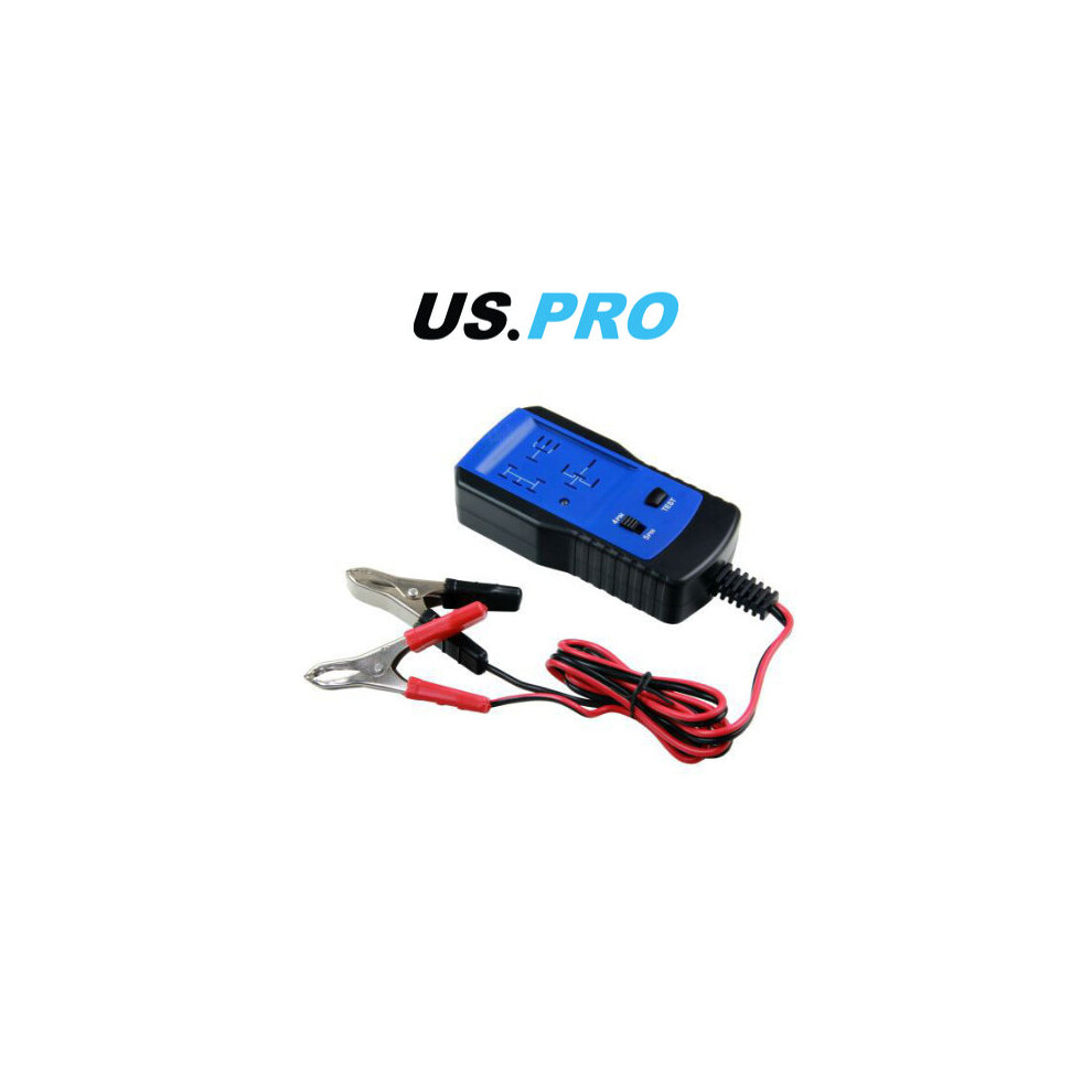 US PRO Automotive Relay Tester 6794 - Tests 3 Relay Types, Red/Green LEDs, 12V Battery Powered, CE Certified
