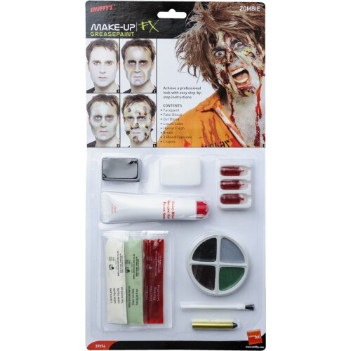 Smiffy's Complete zombie makeup kit for adults Halloween 2