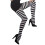 Smiffy's Black & White Striped Tights 1