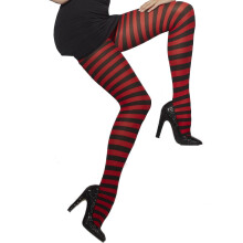 Red & Black Striped Tights
