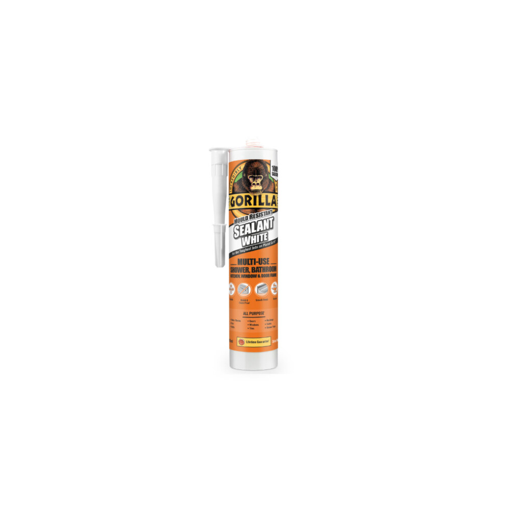 Gorilla - Sealant White Mould Resistant 295ml