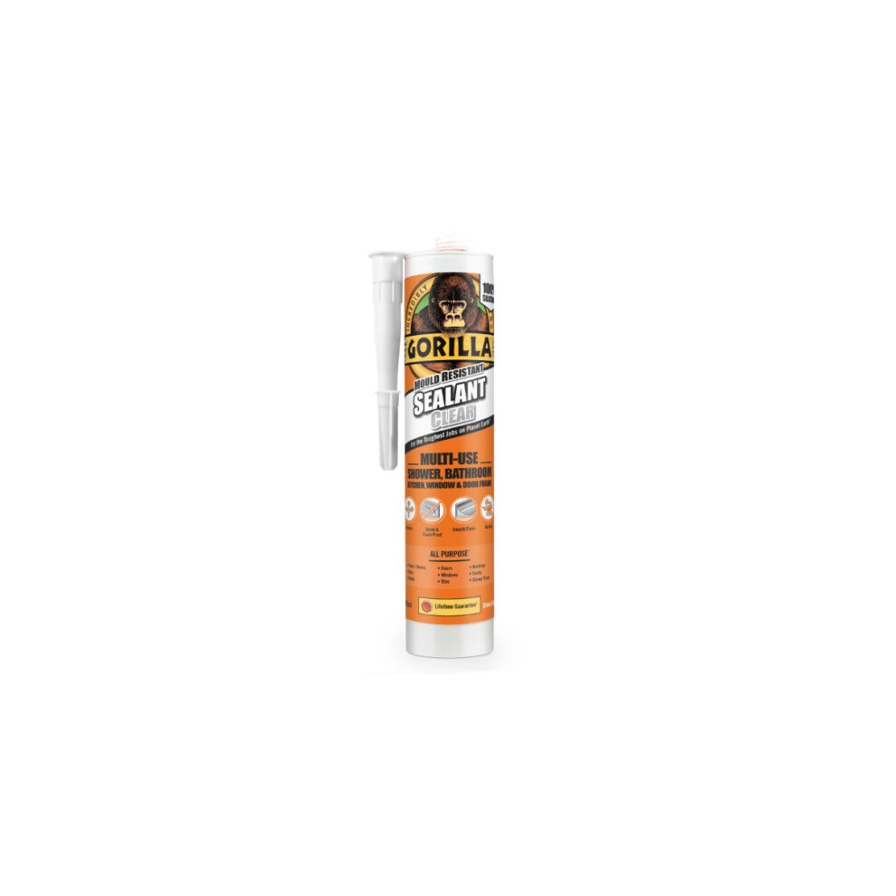 Gorilla - Sealant Clear Mould Resistant 295ml