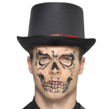 Black skeleton transfer tattoo for adults Halloween