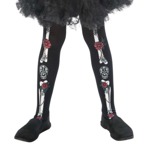 Kids Day of the Dead Skeleton Tights