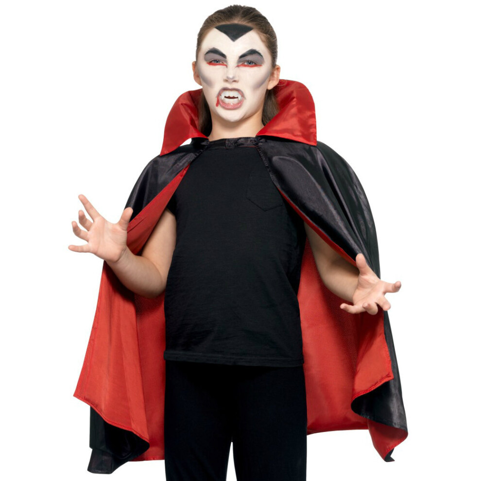 Smiffy's Kids Reversible Vampire Cape Black,Red