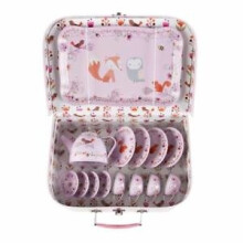 Kids Pink Woodland Friends Picnic Box Tea Set