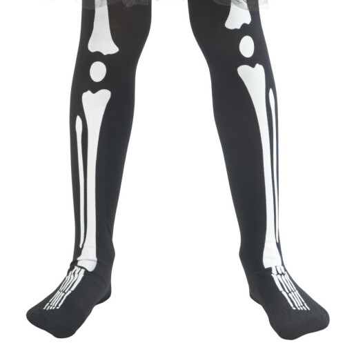 Smiffy's Kids Skeleton Bone Print Tights | Halloween