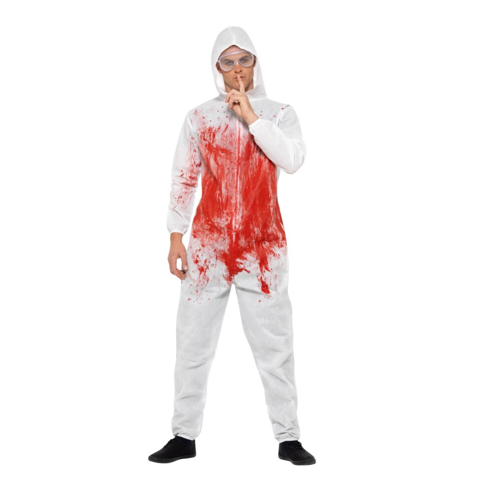 (Large) Bloody Forensic Overall Jumpsuit Costume