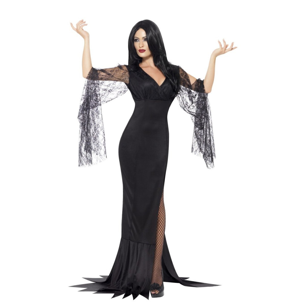 Smiffy's (Extra Large) Immortal Soul Morticia Addams Witch Vampire Costume Black