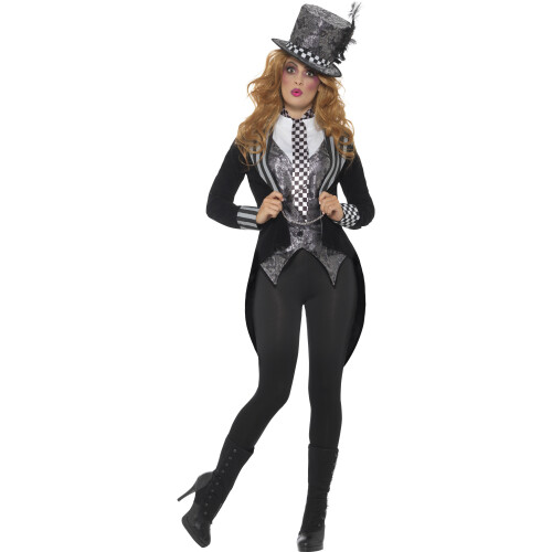 Smiffy's (Medium) Deluxe Dark Mad Miss Hatter Costume | Halloween