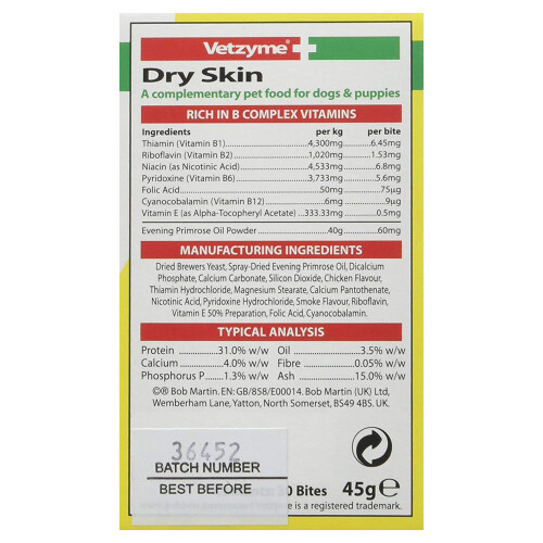 Vetzyme (30 Tablets) Vetzyme Dry Skin Tablets for Dogs 1
