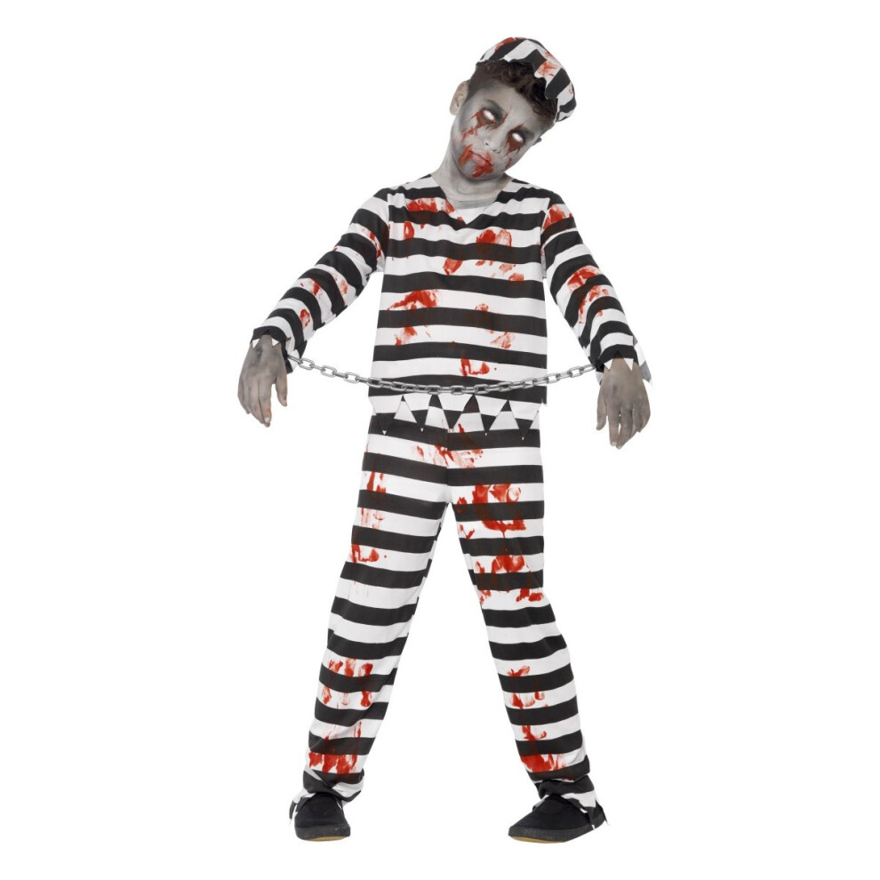 (Medium) Kids Zombie Convict Prisoner Costume | Halloween