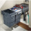 Hafele Ninka Wasteboy Kitchen Under Sink Pull Out Bins, 2 x 16 litres 1