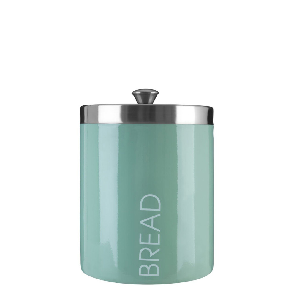 Liberty Bread Bin Enamel Pistachio Stainless Steel Lid