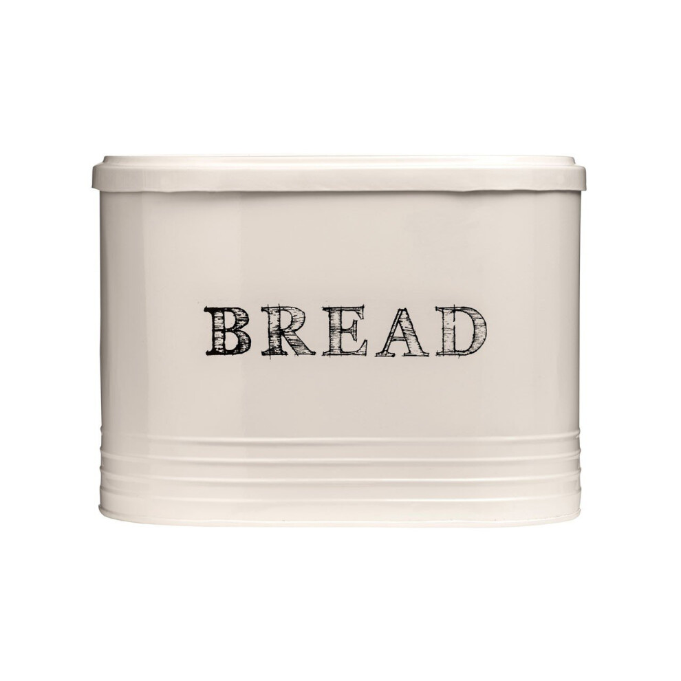 Sketch Bread Bin Cream Powder Coated Metal, Cream