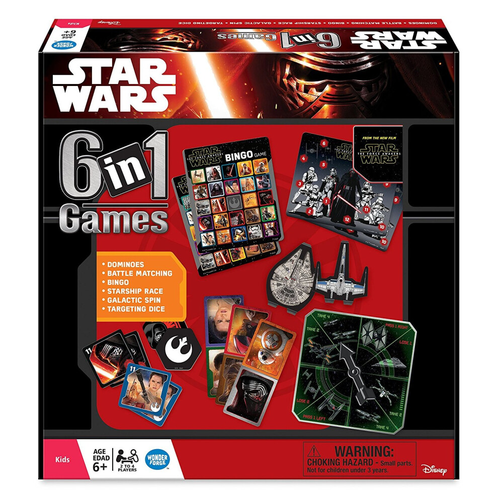 6-in-1 Star Wars Board Game | Kids' Star Wars Game Set