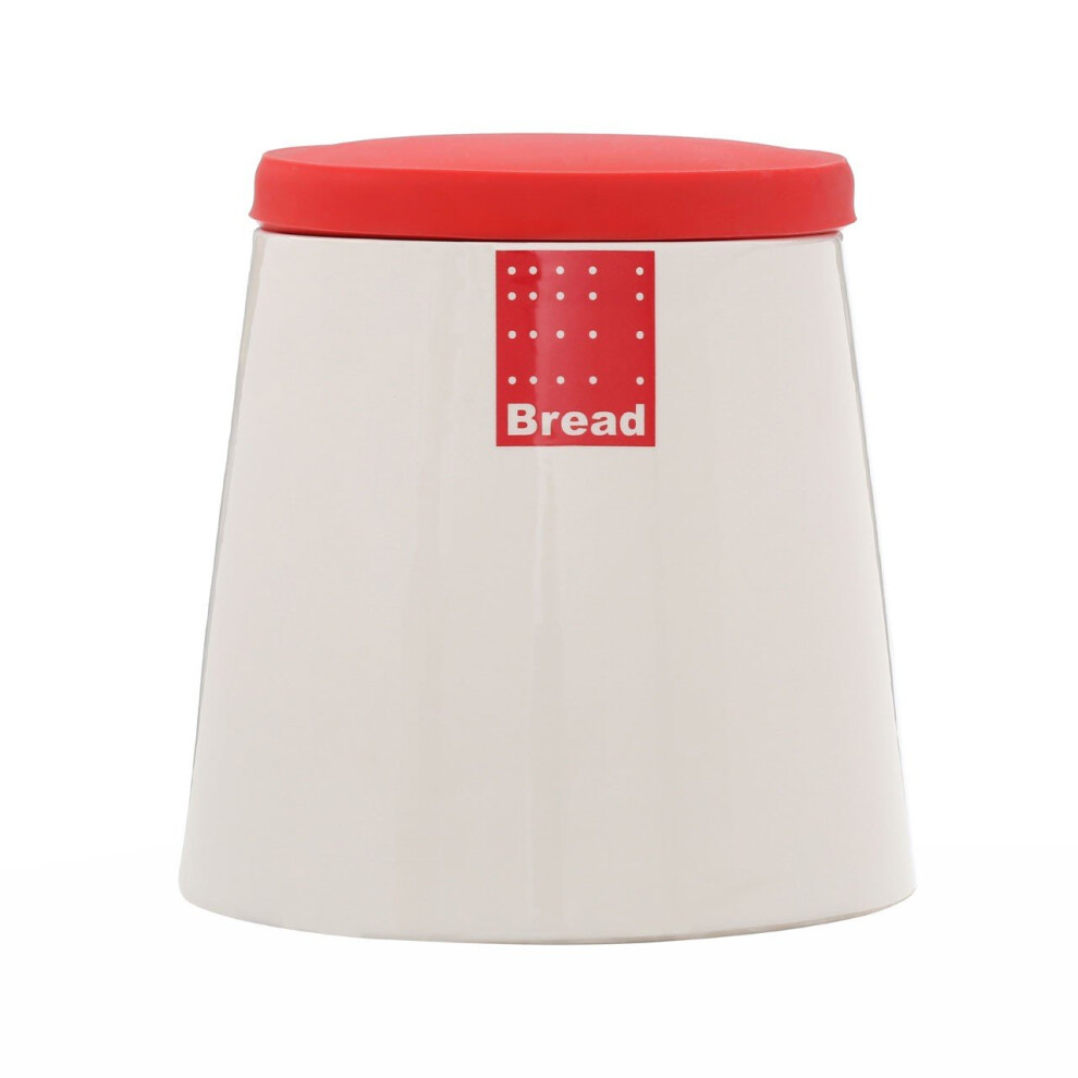 Red Tag Bread Bin With Silicone Lid Home Kitchen Canister