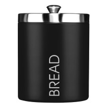 Liberty Bread Bin Black Enamel Stainless Steel Lid