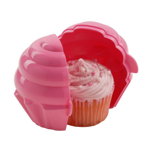 Premier Housewares Cupcake Keeper Hot Pink Cupcake Shape Container 1