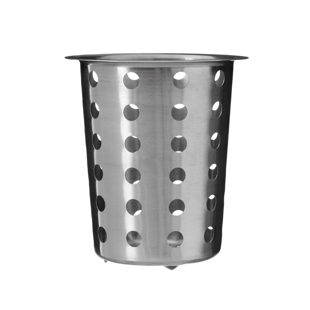 PF-0508905 Stainless Steel Cutlery Caddy - Brushed Silver, Drainer & Holder, Durable, Easy to Clean, 14x12x12 cm