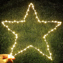 2 Pack LED Star Light, CMYK Battery Operated LED Copper Wire Lights