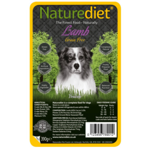 Naturediet Naturediet Grain Free Lamb, 18 x 390g