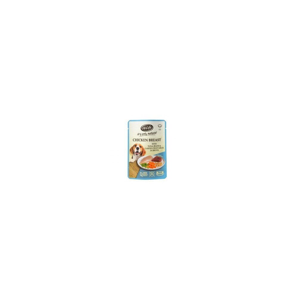 HiLife It's Only Natural - Chicken Breast with Tuna, Beans & Garden Vegetables in Broth, 15 x 100g