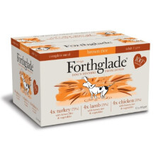 Forthglade Complete Meal Adult Variety Pack (Lamb, Turkey, Chicken with Brown Rice), 12 x 395g