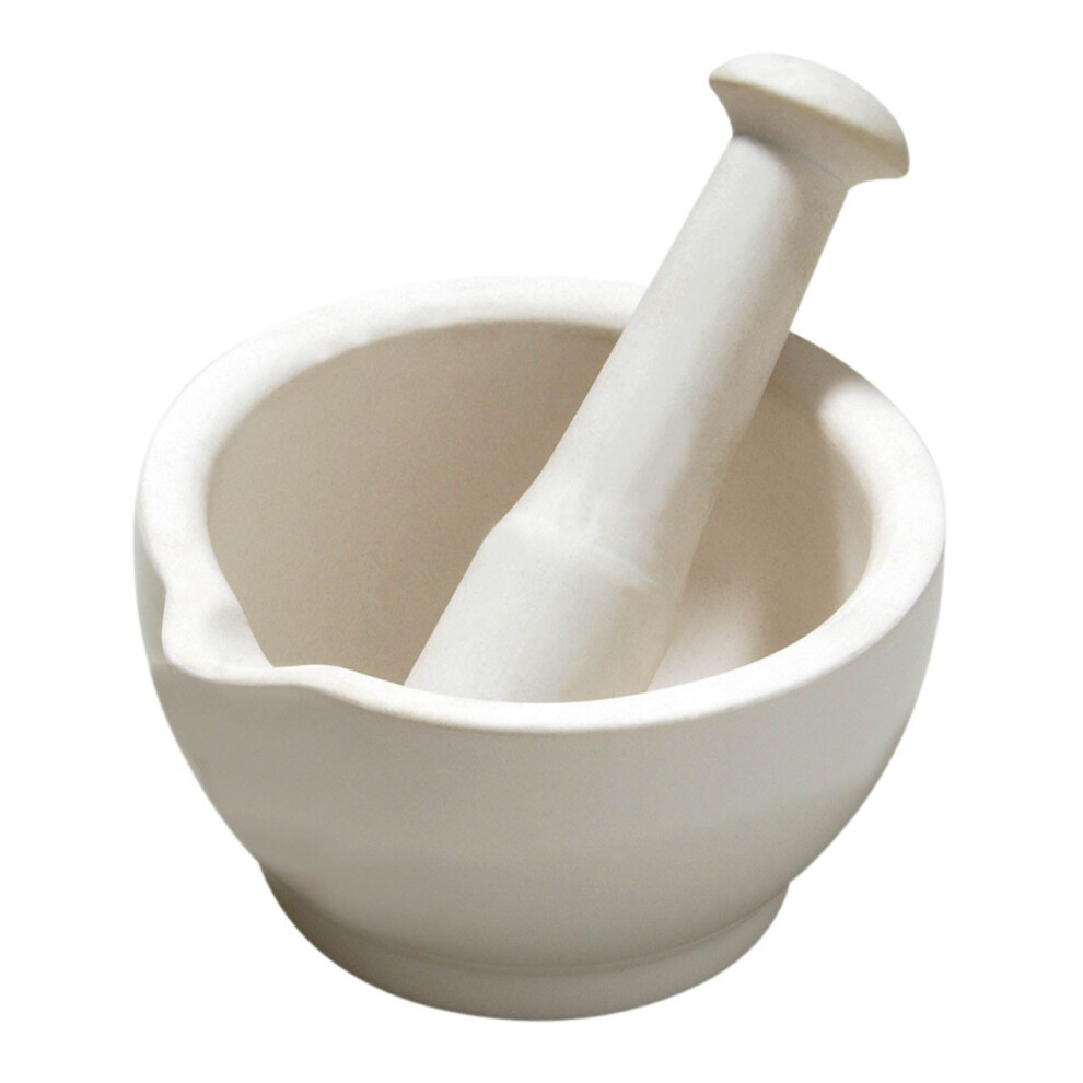 From Scratch Mortar and Pestle Mix Grind Spices Herbs, White