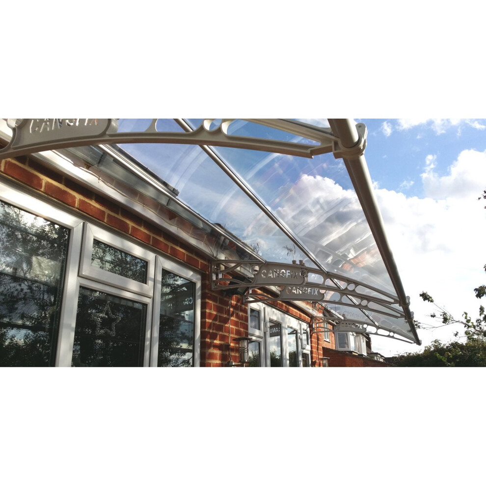 (Clear, Grey) Cantilever Door Canopy | 3000mm wide x 1270mm projection
