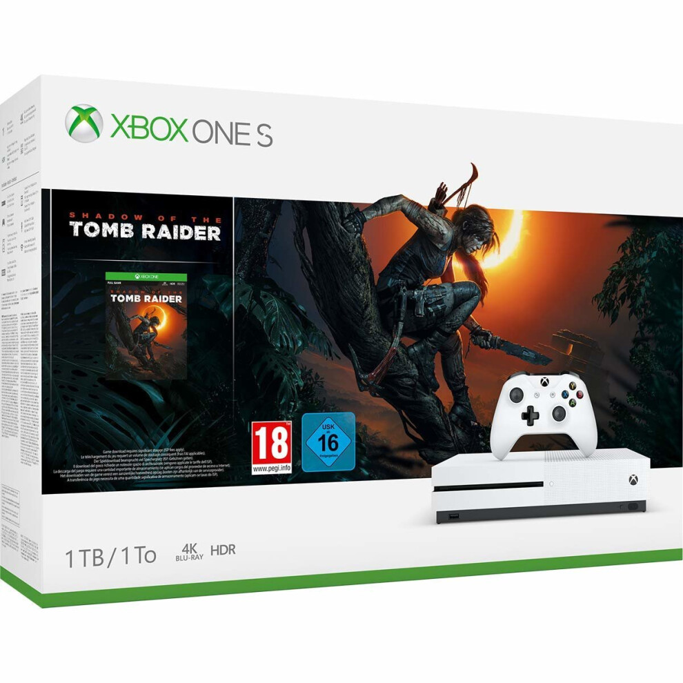 Xbox One S + Shadow Of Tomb Raider (1Tb)