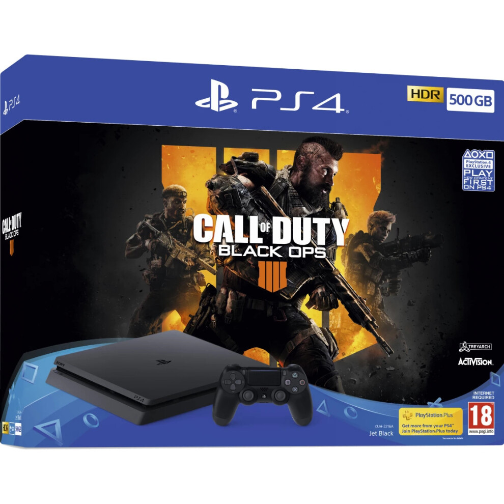 PS4 Console 500GB + Call of Duty Black Ops 4