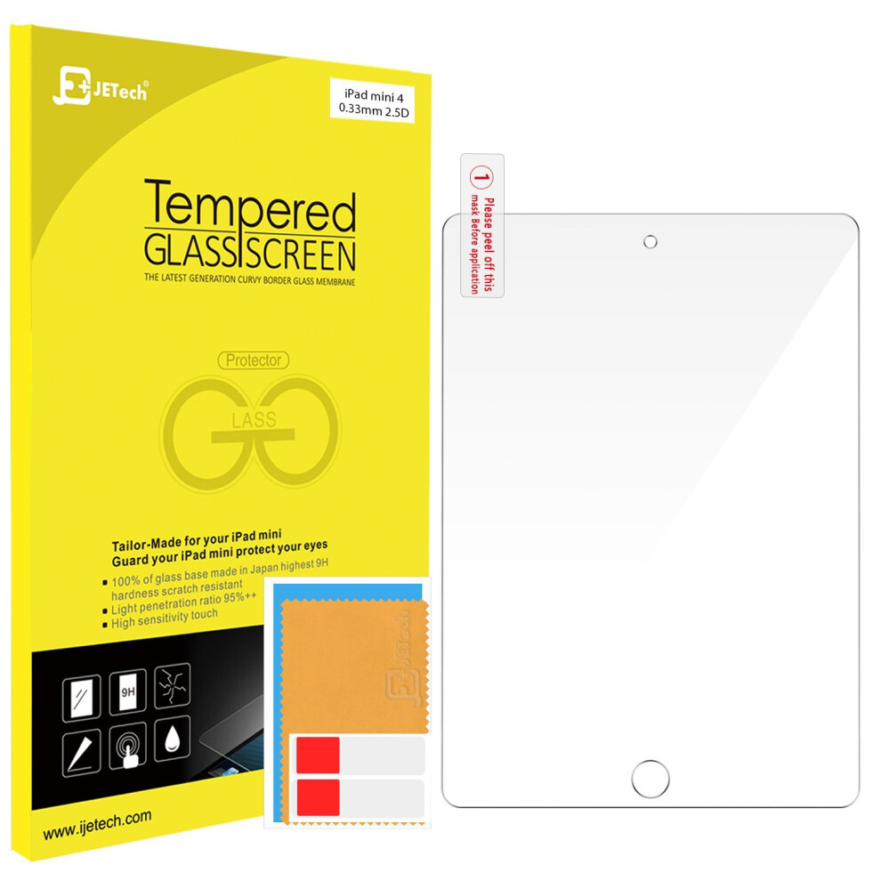 JETech Premium Tempered Glass Screen Protector Film for Apple iPad Mini 4 - 0900