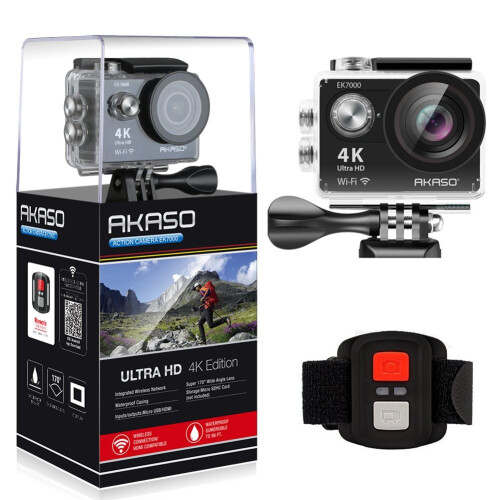 AKASO EK7000 4K Sport Action Camera Ultra HD Camcorder 12MP  Black