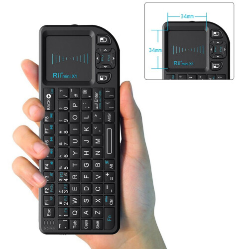 Rii K01X1 2.4 GHz Mini Wireless Keyboard with Mouse Touchpad Remote Control