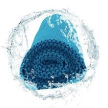(Blue) Cooling Towel, Ice Towel, Microfiber Towel 100 x 30 cm,Quick Dry Fitness Towel for Instant Relief,Use as Cooling Neck Headband Bandana Scarf
