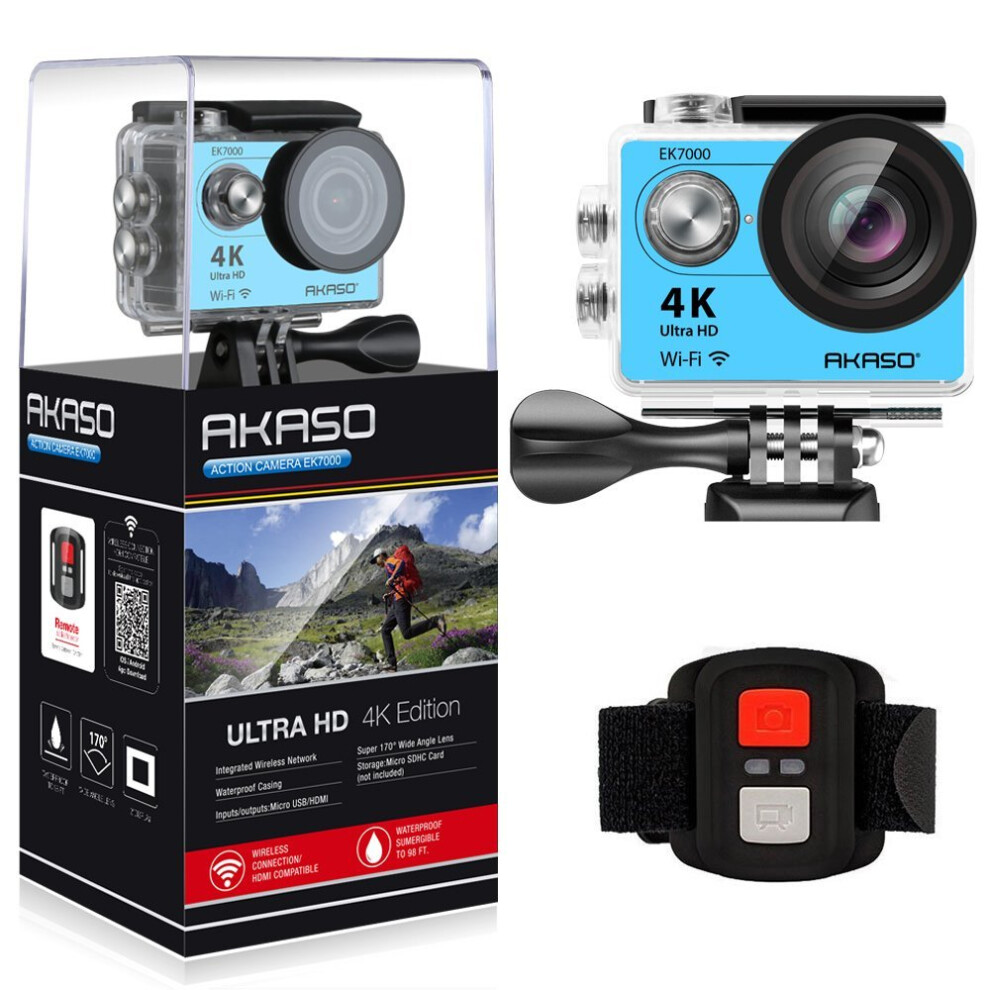 AKASO EK7000 4K Sport Action Camera Ultra HD Camcorder  - Blue