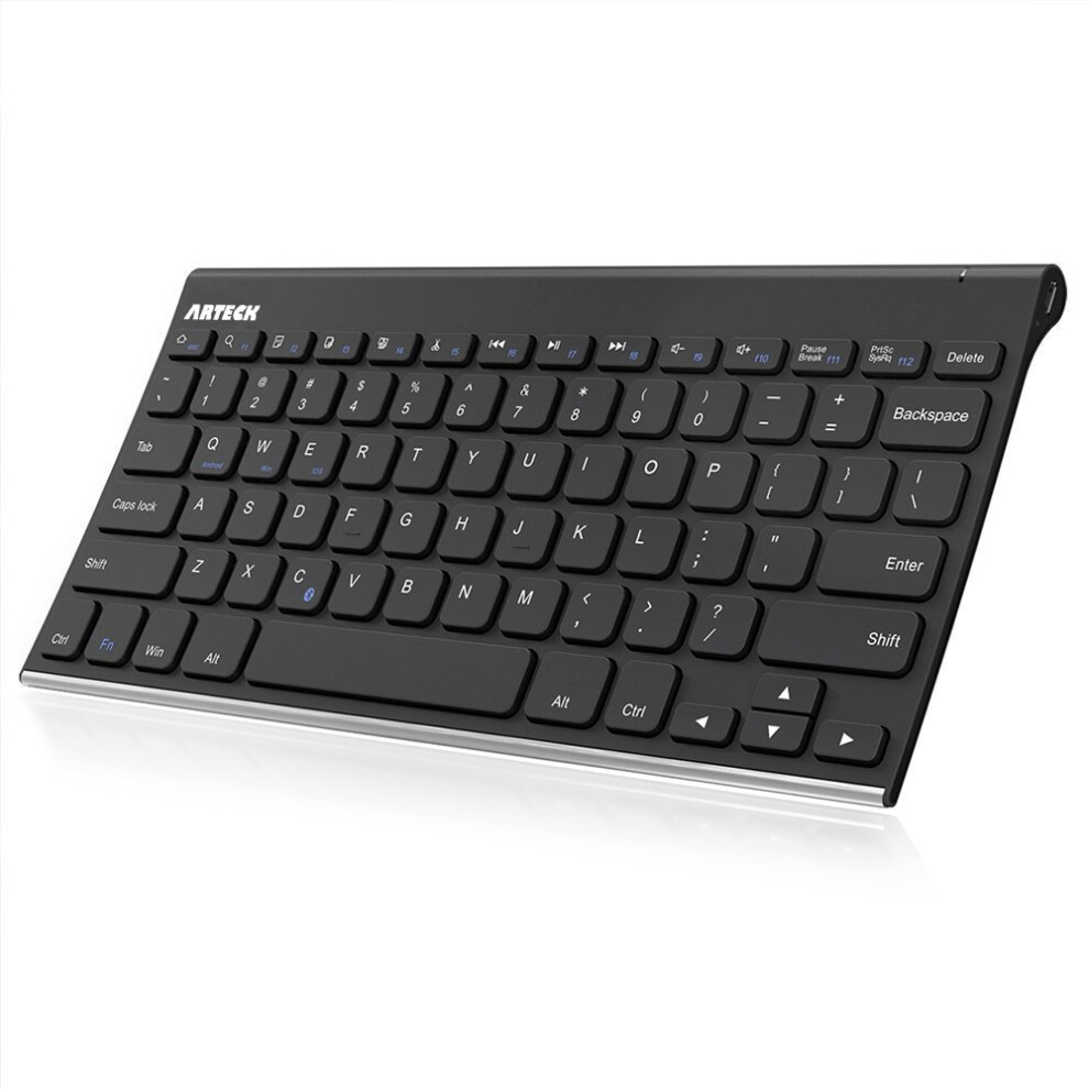 Arteck Stainless Steel Universal Portable Wireless Bluetooth Keyboard