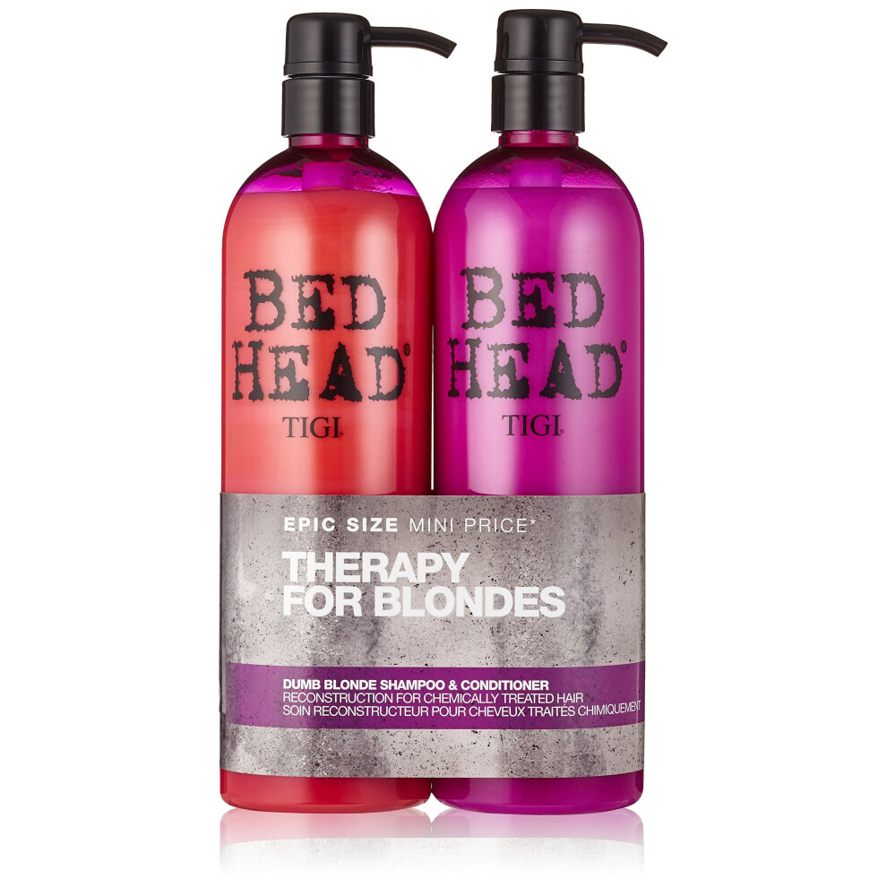 BED HEAD TIGI Dumb Blonde Repair Shampoo & Reconstructor Conditioner