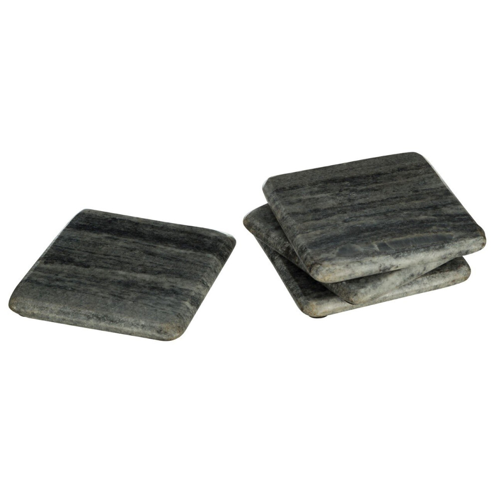 Premier Housewares Set Of 4 Marble Coasters Square, Grey
