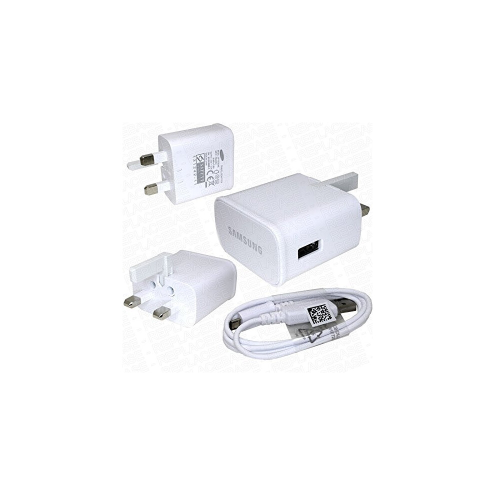 SAMSUNG Power UK 3 Pin Wall Travel Plug AC Adaptor USB Charger