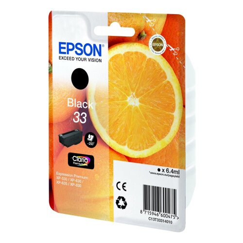 Epson Epson 33 Claria Oranges Premium Ink Cartridge - Black 2