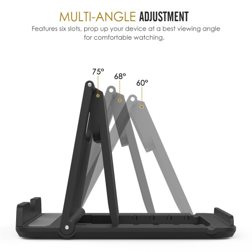 MoKo Multi-angle Fold-up Rubber Desktop Holder Cradle Mount Dock 2
