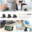MoKo Multi-angle Fold-up Rubber Desktop Holder Cradle Mount Dock 6