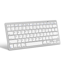 OMOTON Ultra-Slim Bluetooth Keyboard iPad Air, iPad Mini, iPad Pro White