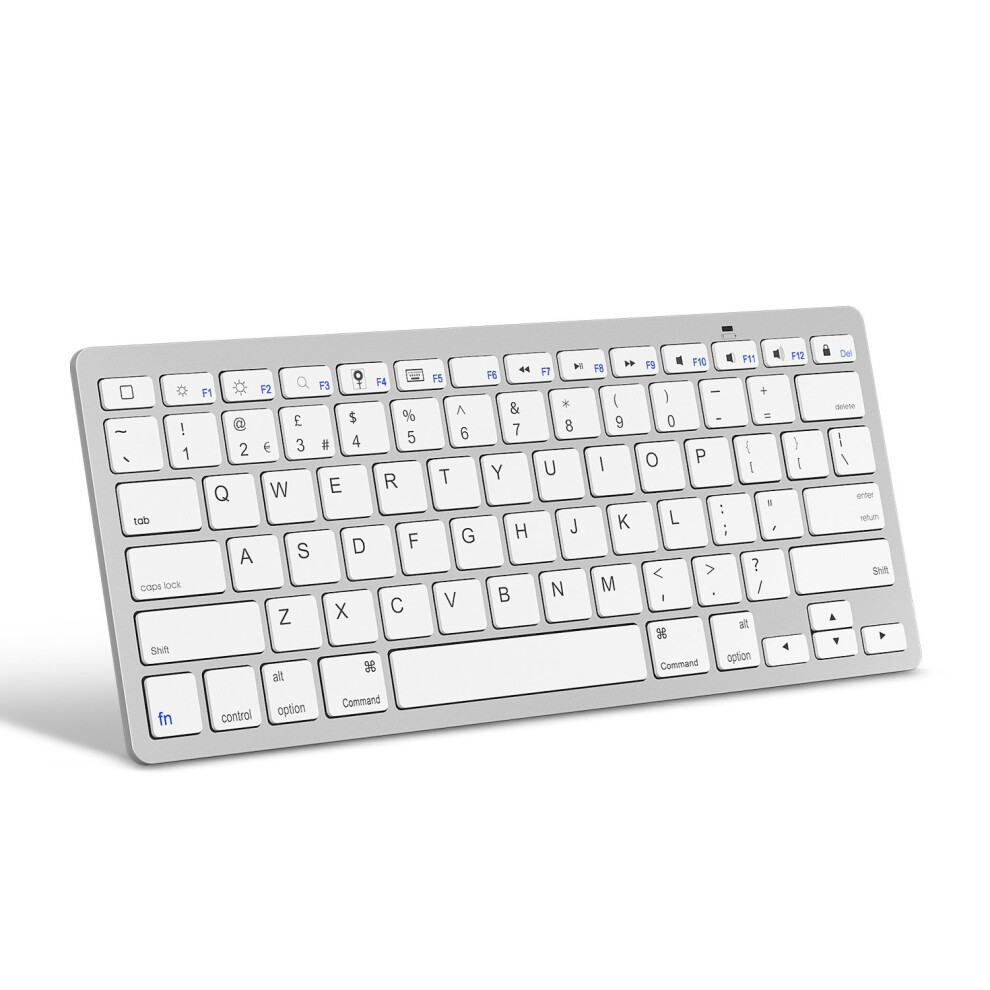 OMOTON Ultra-Slim Bluetooth Keyboard  iPad Air, iPad Mini, iPad Pro White