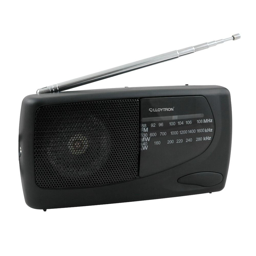 Lloytron N736 3 Band Portable Radio - Fm/Mw/Lw, Telescopic Antenna, Rotary Tuning, Fold-Out Carry Handle 5022254147367