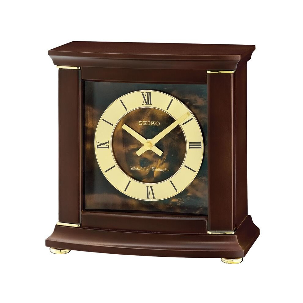 Seiko QXJ030B Westminster/Whittington Dual Chime Mantel Clock With Alarm