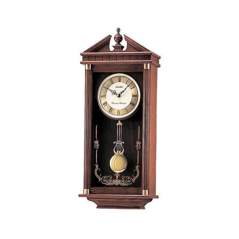 Seiko QXH107B Westminster/Whittington Dual Chime Wall Clock with Pendulam